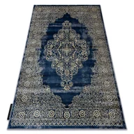 Dywany - Dywan DE LUXE nowoczesny 474 Ornament - Strukturalny granatowy / złoty niebieski 160x220 cm - miniaturka - grafika 1