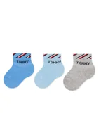 Skarpetki dla dzieci - Tommy Hilfiger Zestaw 3 par wysokich skarpet dziecięcych 701220277 Kolorowy - miniaturka - grafika 1