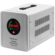 Zasilacze awaryjne UPS - QOLTEC ZASILACZ AWARYJNY PURE SINE WAVE UPS | 800VA | 560W | STAŁA FAZA | SZARY - miniaturka - grafika 1