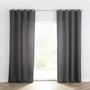 Dekoria pl pl Zasłona BASIC na kółkach 140x280cm stalowy 1 szt. 140 cm x 280 cm 249-009 - Zasłony - miniaturka - grafika 1