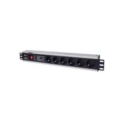 Listwy zasilające - Intellinet Listwa zasilająca rack 19 1.5U 250V/16A 6x Schuko3 m włącznik 713962 - miniaturka - grafika 1