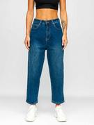 Spodnie damskie - Granatowe spodnie jeansowe damskie slouchy Denley FL1956 - miniaturka - grafika 1