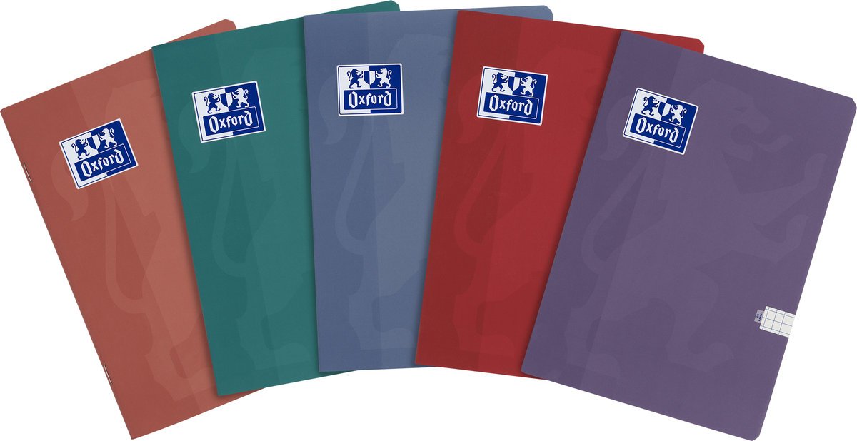 Zeszyt A5, Oxford, w kratkę, 60 kartek, Touch, 5 sztuk
