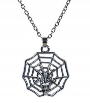 Naszyjnik Wisiorek Przywieszka Pajęczyna - Pająk, Spider - Kościotrup