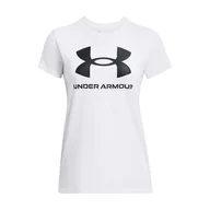 Koszulki i topy damskie - Damska Koszulka z krótkim rękawem UNDER ARMOUR UA W SPORTSTYLE LOGO SS 1356305-111 – Biały - miniaturka - grafika 1