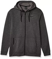 Bluzy męskie - Nike Męska bluza z kapturem Therma, Charcoal Heather/Black, XL, Wrzosowy / czarny, XL - miniaturka - grafika 1
