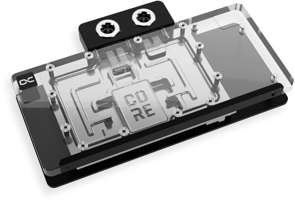 Alphacool Core RX 9070 XT Taichi Wasserblock, Backplate - Acryl, schwarz 14752
