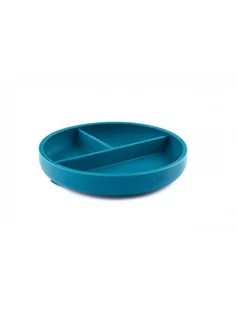 Baby in world Talerzyk silikonowy z przyssawką Ocean Blue - Miseczki i talerzyki dla dzieci - miniaturka - grafika 1