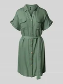 Sukienki - Sukienka mini taliowana z czystej wiskozy model ‘BUMPY’ - miniaturka - grafika 1