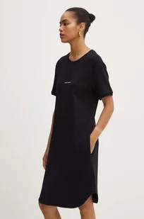 Armani Exchange sukienka bawełniana kolor czarny mini prosta 8NYAGY YJ68Z - Sukienki - miniaturka - grafika 1