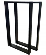 Meble modułowe i akcesoria - Nogi metalowe Do stołu Loft Industrial czarne 40x72 cm Profil 4x2 cm 2 szt - miniaturka - grafika 1