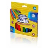 Artykuły biurowe - Astra Kredki świecowe Jumbo 8 kolorów - miniaturka - grafika 1