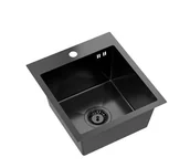 Zlewozmywaki - Quadron Luke 90 ZH4045PVDBLM Stalowy Antracytowy - miniaturka - grafika 1