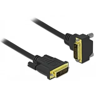 Delock Kabel adapter DVI-D M 24+1 DVI-D M 24+1 kątowy dół czarny 5m - Kable komputerowe i do monitorów - miniaturka - grafika 1
