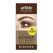 Akcesoria i kosmetyki do stylizacji brwi - Artiste, Henna do brwi w kremie, Brązowy, 30 g - miniaturka - grafika 1