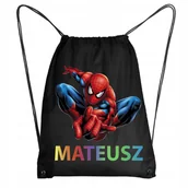 Plecaki worki - Worek Szkolny Workoplecak WF Do Przedszkola Szkoły SPIDERMAN + IMIĘ 21 - miniaturka - grafika 1