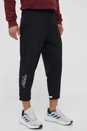 Spodnie męskie - adidas spodnie dresowe kolor czarny gładkie - miniaturka - grafika 1