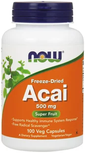 123ratio NOW FOODS Acai 500 mg 100 kaps - Suplementy naturalne - miniaturka - grafika 2