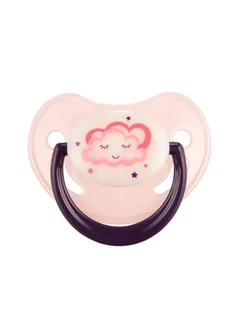 Canpol Babies Smoczek silikonowy anatomiczny Night Dreams 0-6m różowy - Smoczki uspokajające - miniaturka - grafika 1