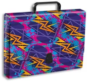 Teczki i skoroszyty - Penmate Teczka z rączką A4 T 0105 Zygzaki - miniaturka - grafika 1