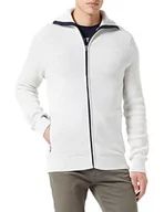 Swetry męskie - TOM TAILOR Męskie Kardigan ze stójką 1032294, 14341 - Light Medium Grey Melange, L - miniaturka - grafika 1
