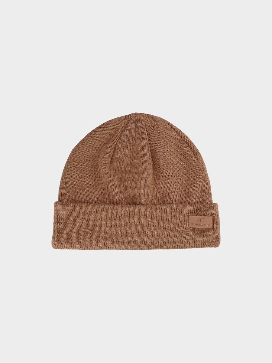 Czapka zimowa męska 4F 4FAW23ACAPM307-81S Brązowy