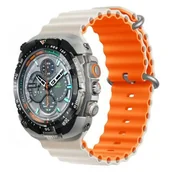 Akcesoria do smartwatchy - Pasek DEVIA Deluxe Sport6 do Apple Watch (38/40/41mm) Szaro-pomarańczowy - miniaturka - grafika 1