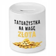 Skarbonki - DLA TATUAŻYSTY PREZENT SKARBONKA NA WAGĘ ZŁOTA z Nadrukiem ze Zdjęciem - miniaturka - grafika 1