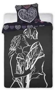 Faro Pościel bawełniana 160x200 Serca Walentynkowa na walentynki Kochankowie love_kiss - Pościel - miniaturka - grafika 1