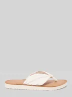 Klapki i japonki damskie - Japonki z aplikacją z logo - miniaturka - grafika 1