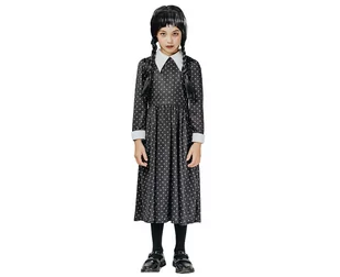 Strój dla dzieci Gotycka Uczennica (sukienka w groszki), rozm. 120/130 cm - Stroje karnawałowe - miniaturka - grafika 1