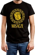 Koszulki męskie - T-SHIRT MĘSKI PARODIA VERSACE NOSACZ ŚMIESZNA KOSZULKA CZARNA R-S A427 - miniaturka - grafika 1