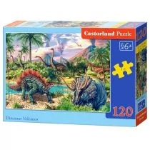 Castorland 120 ELEMENTÓW Dinozaury przy wulkanach 13234 - Puzzle - miniaturka - grafika 1