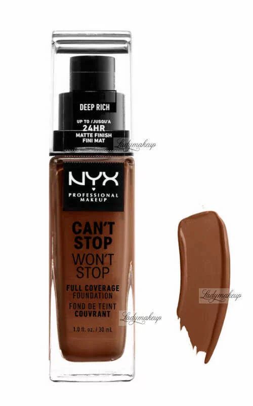 NYX Professional Makeup - CAN''T STOP WON''T STOP - FULL COVERAGE FOUNDATION - Podkład do twarzy - DEEP RICH
