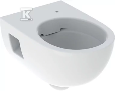 Miska wisząca WC Selnova, lejowa, B36 cm, H33 cm, T53 cm, częściowo ukryte mocowania, Rimfree