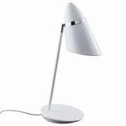 Lampy stojące - Stojąca LAMPKA biurkowa Elmo Tavolo Bianco Orlicki Design stołowa LAMPA nocna do sypialni biała - miniaturka - grafika 1