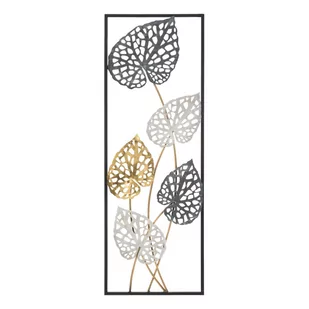 Metalowa dekoracja wisząca z wzorem liści Mauro Ferretti Ory -B-, 31x90 cm - Naklejki na ścianę - miniaturka - grafika 1