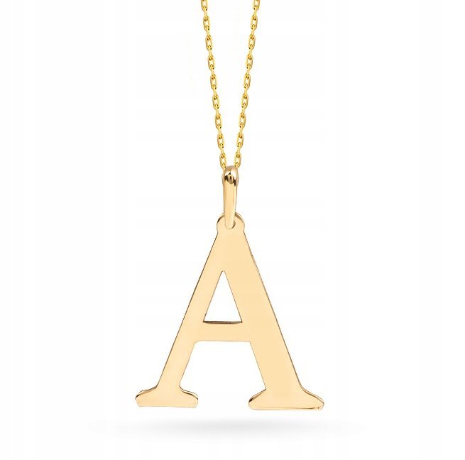 ZŁOTA ZAWIESZKA LITERKA A 2 CM 333