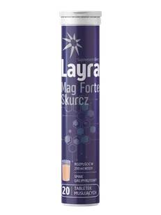 Layra Mag Forte Skurcz tabletki musujące, 20 sztuk - Witaminy i minerały - miniaturka - grafika 1