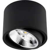 Lampy sufitowe - Oprawa Natynkowa Lampa Sufitowa Tuba Spot Led AR111 GU10 Ruchoma Czarna - miniaturka - grafika 1