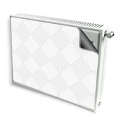 Dekoracje domu - magnes mata magnetyczna kaloryfer dekor białe kwadraty - miniaturka - grafika 1