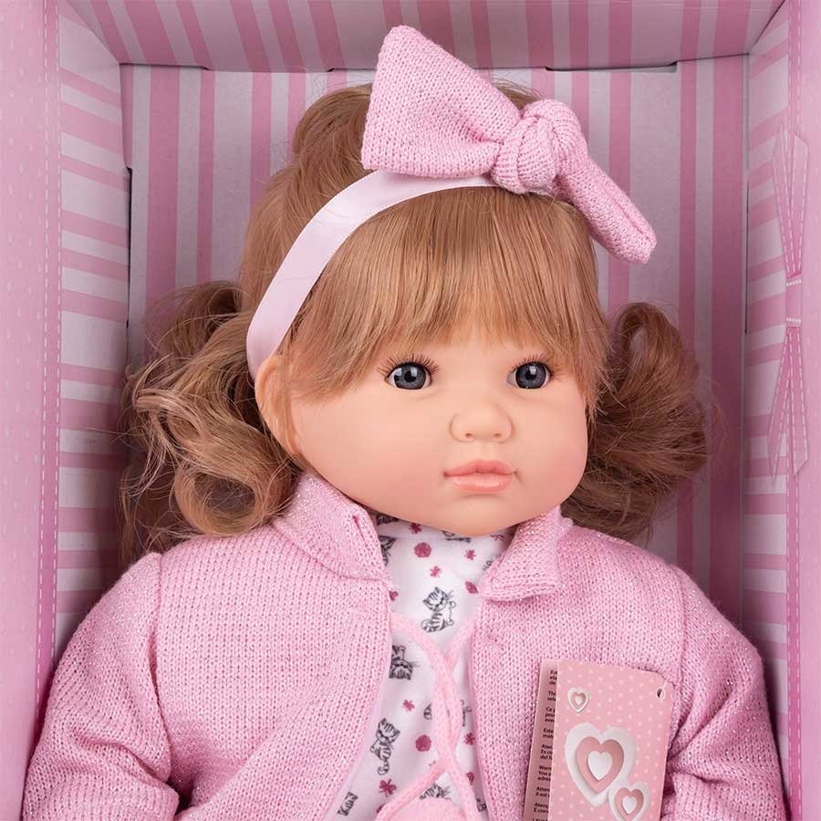 Lalka Hiszpańska z włosami mówiąca i pachnąca wanilią 44 cm Sandra