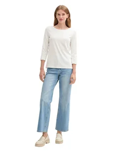 Tom Tailor Koszulka w kolorze kremowym - Koszulki i topy damskie - miniaturka - grafika 1