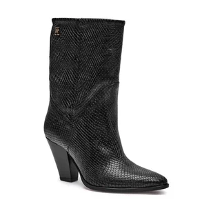 Tommy Hilfiger Skórzane kowbojki - Botki damskie - miniaturka - grafika 1