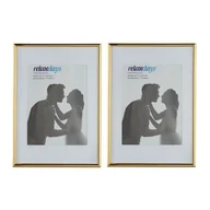 Ramki na zdjęcia - Ramka na zdjęcia złota rama format A4 PION LUB POZIOM ZESTAW 2 SZT - miniaturka - grafika 1