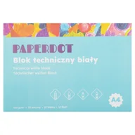 Szkolne artykuły papiernicze - PAPERDOT Blok techniczny biały A4, 150g, 10 ark - miniaturka - grafika 1