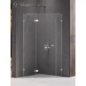 New Trendy Kabina pięciokątna 100x80 EXK-3892 Avexa Chrom EXK-3892 - Kabiny prysznicowe - miniaturka - grafika 2