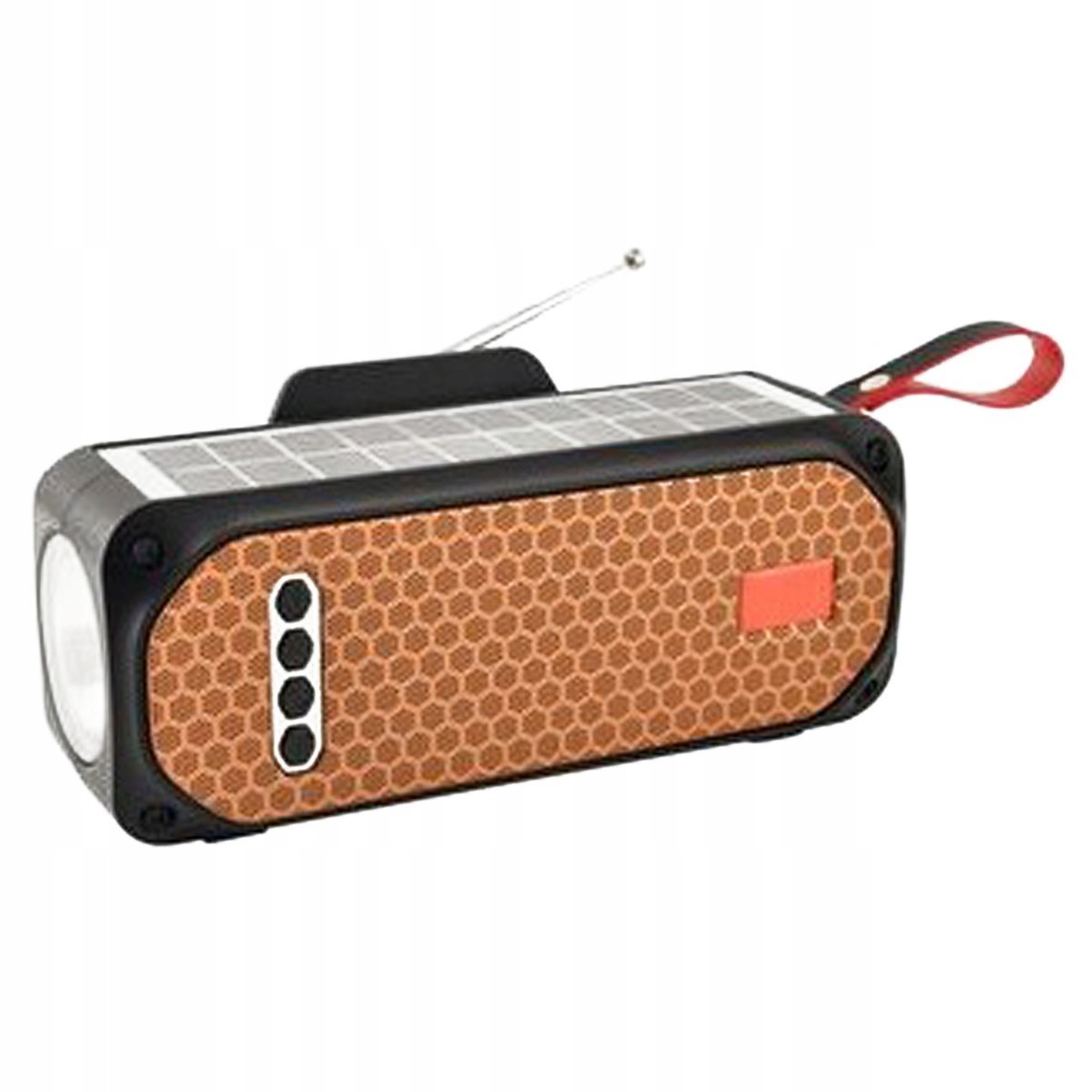 RADIO SOLARNE BEZPRZEWODOWE PRZENOŚNY GŁOŚNIK BLUETOOTH LATARKA