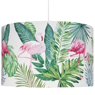 Lampy sufitowe - Beliani Lampa wisząca biała FLAMINGO - miniaturka - grafika 1