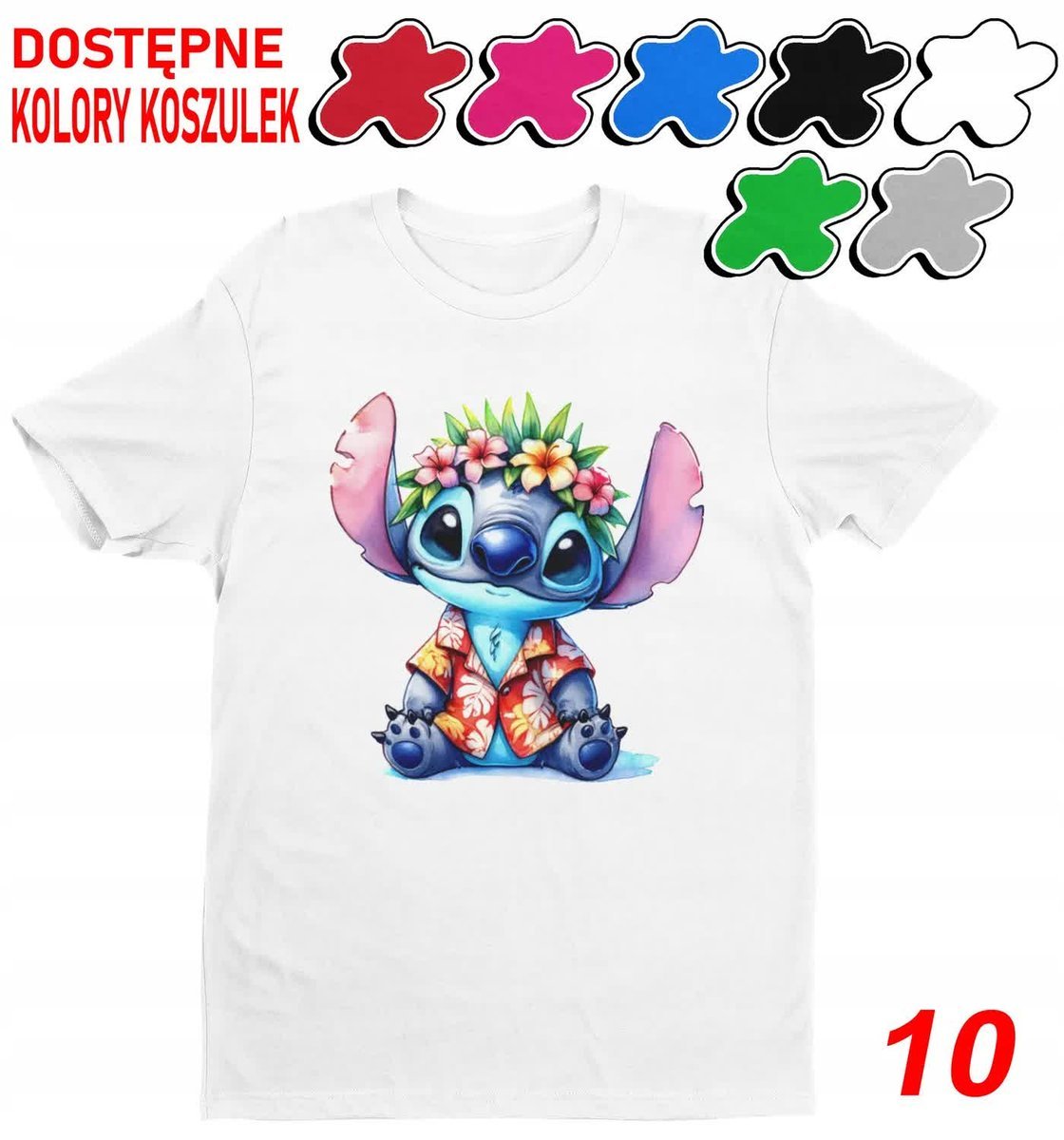 Koszulka Dziecięca Z Nadrukiem Stitch Stich Angel Dużo Wzorów -M 134-140